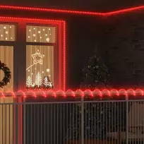 Virvės Šviesa su 2400 LED Raudona 100 m PVC