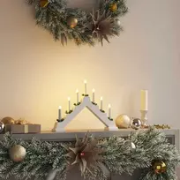 Kalėdų žvakių tiltas 7 LED Šilta balta 39.5 x 5 x 29 cm