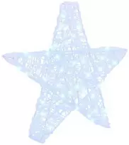 3D žvaigždė su 50 LED Šalta balta 55 x 53.5 x 10 cm Akrilas