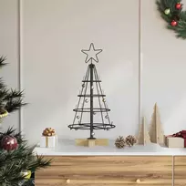 Metalinė Kalėdų eglutė su stovu KUOPIO 60 cm Plienas Juoda