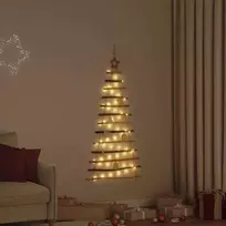 Kalėdų eglutė su 50 LED Natūrali 120 cm masyvi uosio mediena