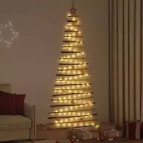 Kalėdų eglutė su 130 LED Natūrali 210 cm masyvi uosio mediena