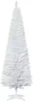 HOMCOM dirbtinė kalėdinė eglutė su plastikiniu stovu, 390 šakelių, balta, Ø 55 x A 180 cm