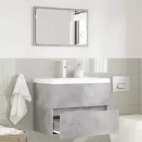 Vonios baldų rinkinys su stalčių Betono pilka 60 x 38,3 x 45 cm