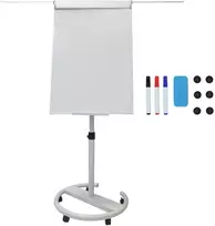 Relaxdays Flipchart lenta 100x70 cm balta