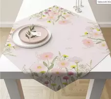 Ambiente Medvilninė staltiesėlė 90x90cm "Rausvos gėlytės"