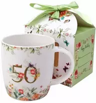 DUO Porcelianinis puodelis 400ml,"50 gimtadienis"