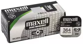 Maxell sidabro oksido baterijos 364/SR 621 SW/G1 1.55V, 10vnt.