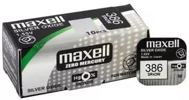 Maxell sidabro oksido baterijos 386 / SR43W / SR43 1.55V, 10vnt.
