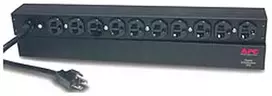 APC Rack PDU, bazinis, 1U, 20A, 120V, juodas, NEMA 5-20P, 10x NEMA 5-20R, 3,66 m, 120 V, 50–60 Hz