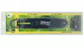 Silver Tools Grandininio pjūklo pjovimo juosta su dviem grandinėmis 10″ 25cm 3/8″ 1,3 40 narelių.