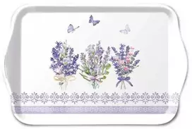 Ambiente Padėklas iš melamino 13x21cm "Levandų puokštės"