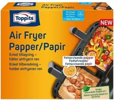 Toppits „Airfryer“ filtro popierius 12 cm x 20 cm, dvigubiems krepšeliams PASTABA 7 vnt. DFP