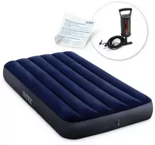 Pripučiamas čiužinys 191x99x25 cm su stūmokliniu pompa INTEX 64757