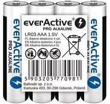Šarminės baterijos AAA / LR03 everActive Pro – dėklas 4 vnt.