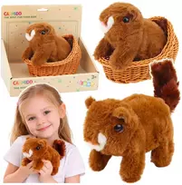 Lean Toys Voverė krepšelyje ruda