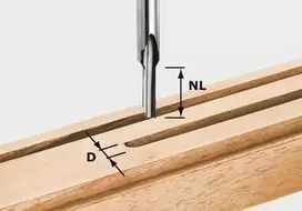 Festool Pirštinė griovelių freza HS S8 D 4/15