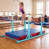 Promotions Gimnastikos horizontalioji skersinė, 250x132x84.5-144.5 cm, turkio spalvos, reguliuojamas metalinis