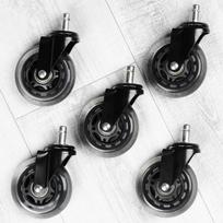 Kėdžių ratukai IKEA guminiai 75 cm / 10 mm 5 vnt Orion