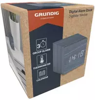 Grundig - Digital LED Alarm Clock with Thermometer and Calendar (Mėlyna)