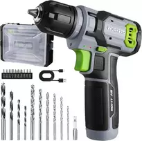 WORKPRO akumuliatorinių gręžtuvų ir suktuvų rinkinys 8 V 2000 mAh, 10 mm griebtuvas, LED, lagaminas