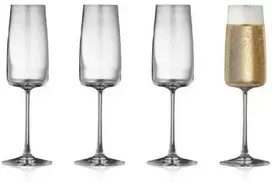 Lyngby Glas Krystal Lyngby šampano taurės 4 vnt