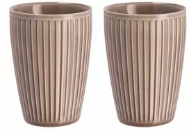 Pillivuyt Termo puodelis Plissé 25 cl 8 x 12 cm 2 vnt, tamsiai rožinis