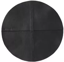 Muubs Apvalus padėkliukas Camou, buivolo oda, Ø36 cm, juodas