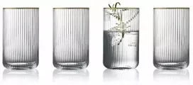 Lyngby Glas Palermo Gold aukštos taurės 500 ml, 4 vnt.