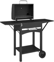 Aosom Anglies grilis su dangčiu 110x46.5x101 cm Juodas metalas