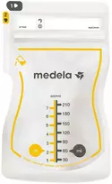 MEDELA EASY POUR MOTINOS PIENO LAIKYMO MAIŠELIAI, 210 ML, 100 VNT.
