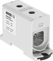 MOREK Bėgių gnybtų blokas 35-240mm2 pilkas 2 skylių AL/CU 1000V TH35 1P MAA1240A10 Morek 3972