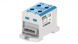 MOREK Złączka OTL95-2B mėlyna 2xAl/Cu 6-95mm2 3x1x24 1000V AC/1500V DC Zacisk universalus su wejściem na szynę elastyczną MAA2095B20