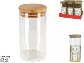 Borosilikāta stikla burka 1300 ml 22 5 × 10 × 10 cm KITCHEN&GO ()