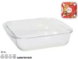 Kvadratinė stiklinė kepimo forma 20,5 x 18 x 5 cm, 1,1 l, MARINEX