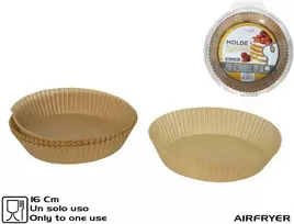 RC-Design popierinė kepimo skarda oro gruzdintuvei 16 cm (50 vnt.) 4,5 x 19 x 19 cm KITCHEN&GO