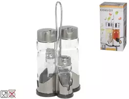 5 daļu eļļas un etiķa dozatoru komplekts 22 × 10 × 10 cm KITCHEN&GO ()