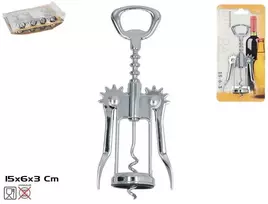Metalinis kamščiatraukis 15 x 5,5 x 3,5 cm, KITCHEN&GO