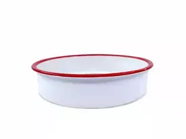 Apvali emaliuota kepimo forma Oliver Voltz 5V1222KR34, 34×8,0 cm, balta