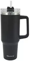 Puodelis Termospuodelis su šiaudeliu, juodas, 1100 ml, nerūdijančio plieno, Klausberg, kb-7942