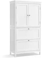 Songmics Vonios spintelė 60x30x110 cm Balta MDF