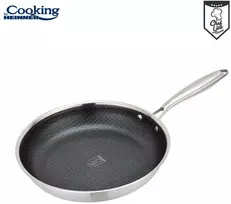 Cooking By Heinner NERŪDIJANČIO PLIENO KEPTUVE SU 3 SLUOKSNIAIS, 24X4,5 CM, TITANIUM 3, GAMINTOJAS „HEINNER“