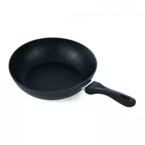 ALIUMINIO WOK KEPtuvė 30x8 cm, juodo smėlio, „Cooking by Heinner“