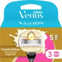 Gillette Venus ComfortGlow Argan Oil 3 Keičiamos Skustuvo Galvutės