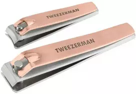 „Tweezerman“ – kirpimo mašinėlių rinkinys mažmeninei prekybai – rožinio aukso spalvos