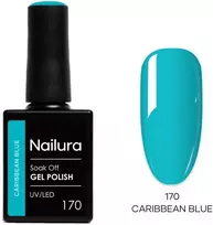 Nailura - Gelinis lakas 170 - Karibų mėlyna - 10 ml