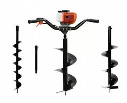 John Gardener Benzininis grąžtas (2 dalių) + grąžtai (10 cm, 20 cm, 30 cm) + adapteris 50 cm (1/2)