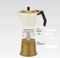 Aliuminio moka pot MR-1657-9-BEIGE MAESTRO