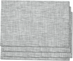 Pilki austi PVC stalo padėkliukai 45x30 cm, 4 vnt.