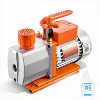 Vakuuminis siurblys ŠVOK ir automobilių kondicionierių priežiūrai, dviejų pakopų rotacinis, 198 L/min, oro kondicionavimo sistemoms, šaltnešio siurblys